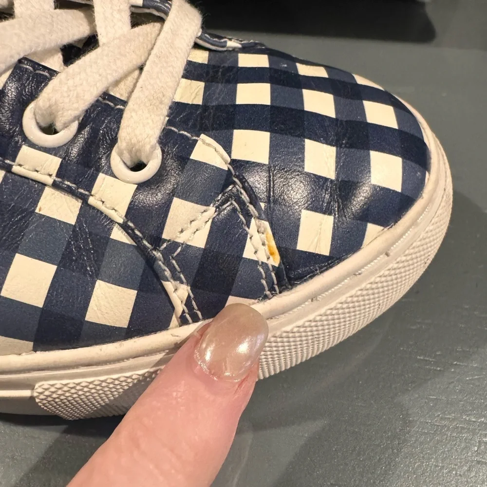 Tory Burch Amalia Sneakers Navy Check 7.5